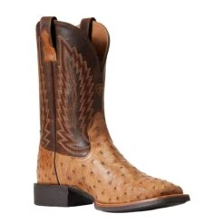 Ariat Men`s Quantum Primo Ranger FQ Ostrich 11` Beam Brown Top Square Toe Boots -Nrsworld 10040281 3