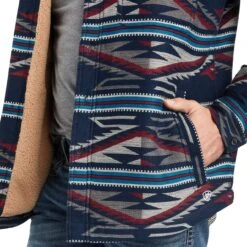 Ariat Men's Chimayo Retro Navy Aztec Shirt Jacket -Nrsworld 10042191 3