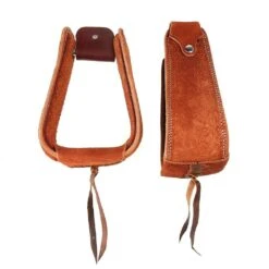 Chestnut Overshoe Roughout Covered Stirrups -Nrsworld 1210002 9