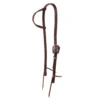 Cowperson Tack 5/8in.Red Inlay Cross Buckle Slide Ear Headstall