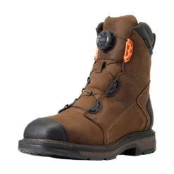 Ariat Men`s Workhog Xt 8in. Boa H20 Chocolate Brown Carbon Toe Work Boot