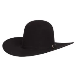 American Hats 40X Black Open Crown 4-1/4in. Brim Felt Cowboy Hat