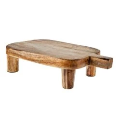 India Handicrafts Small Wooden Plate -Nrsworld 15864 S 4