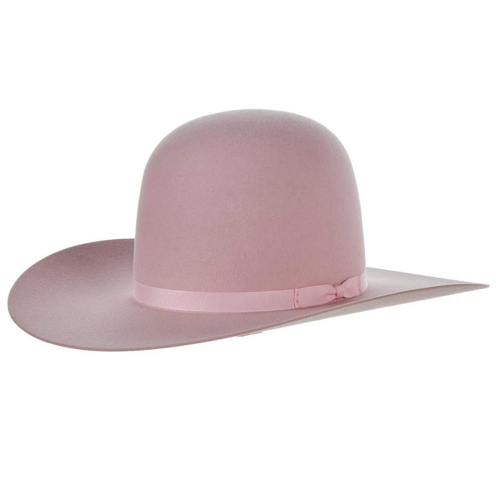 Rodeo King 7X Powder Pink 4 Inch Brim Open Crown Felt Hat 1 Rodeo King 7X Powder Pink 4 Inch Brim Open Crown Felt Hat