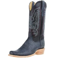 R Watson Boots Men`s Blue Cape Buffalo 13in Midnight Blue Sinatra Cowhide Top Boot