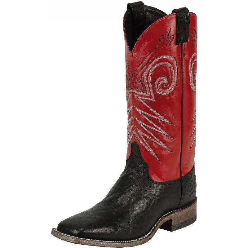 Men's Justin Bent Rail Black Wildebeest Cowboy Boots 1 Men's Justin Bent Rail Black Wildebeest Cowboy Boots