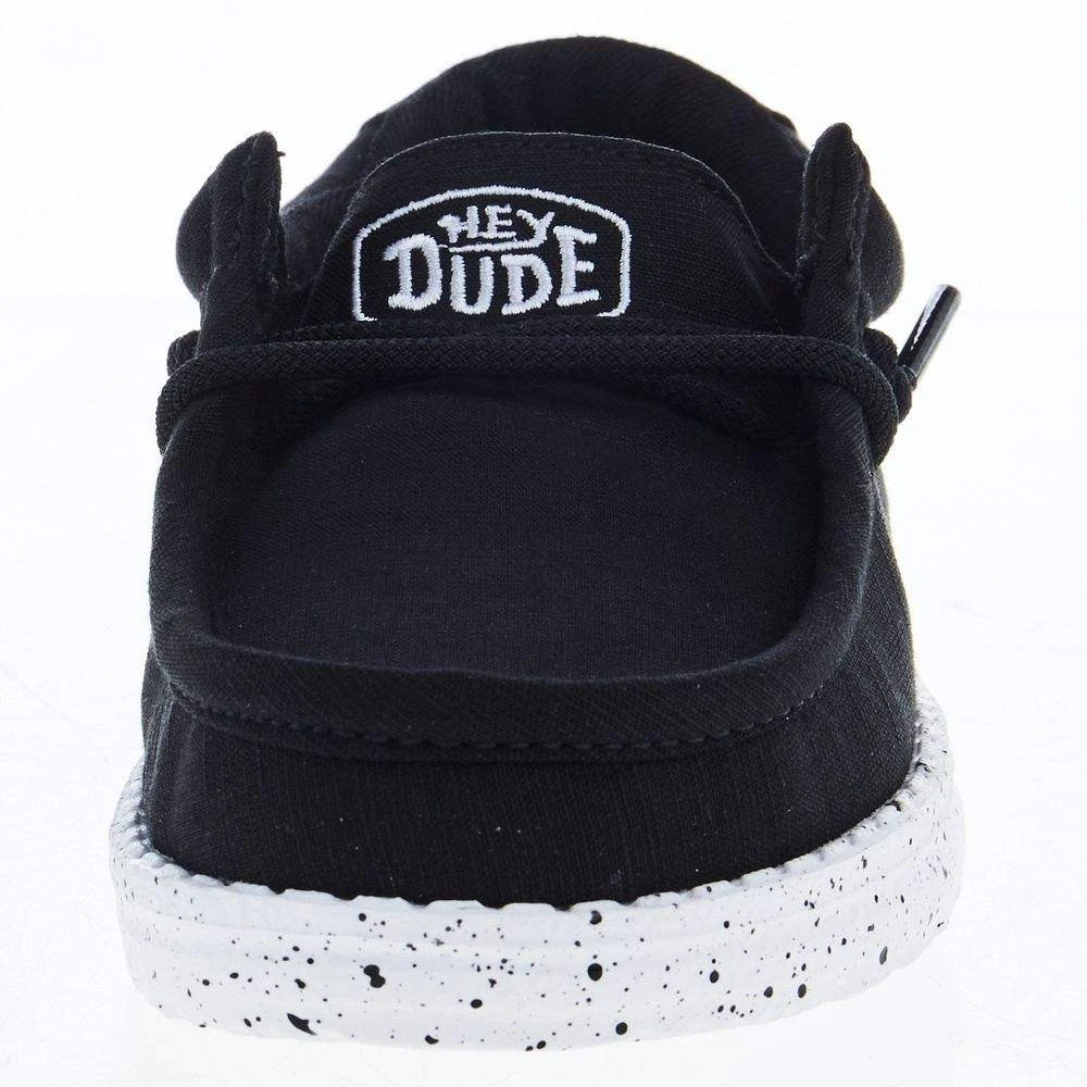 Heydude Toddler Hey Dude Wally Slub Black Canvas Casual Shoe 2 Heydude Toddler Hey Dude Wally Slub Black Canvas Casual Shoe - Image 2