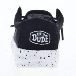 Heydude Toddler Hey Dude Wally Slub Black Canvas Casual Shoe 8 Heydude Toddler Hey Dude Wally Slub Black Canvas Casual Shoe -Nrsworld 40029 001 04