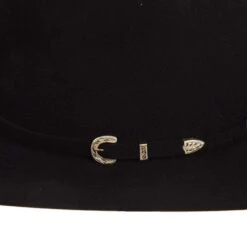 American Hats 40X Black Open Crown 4-1/4in. Brim Felt Cowboy Hat -Nrsworld 40XBLKS42 2