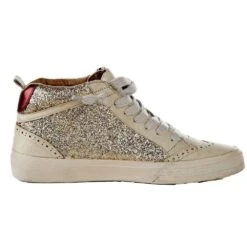 Shu Shop Ladies Gold Glitter Paulina High Top Casual Shoe -Nrsworld 529 714 05