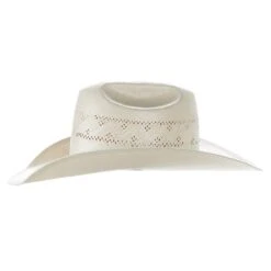 American Hats Solid Weave Fancy Vent 4in. Brim Straw Cowboy Hat 8 American Hats Solid Weave Fancy Vent 4in. Brim Straw Cowboy Hat -Nrsworld 7210S2CBLK4 21