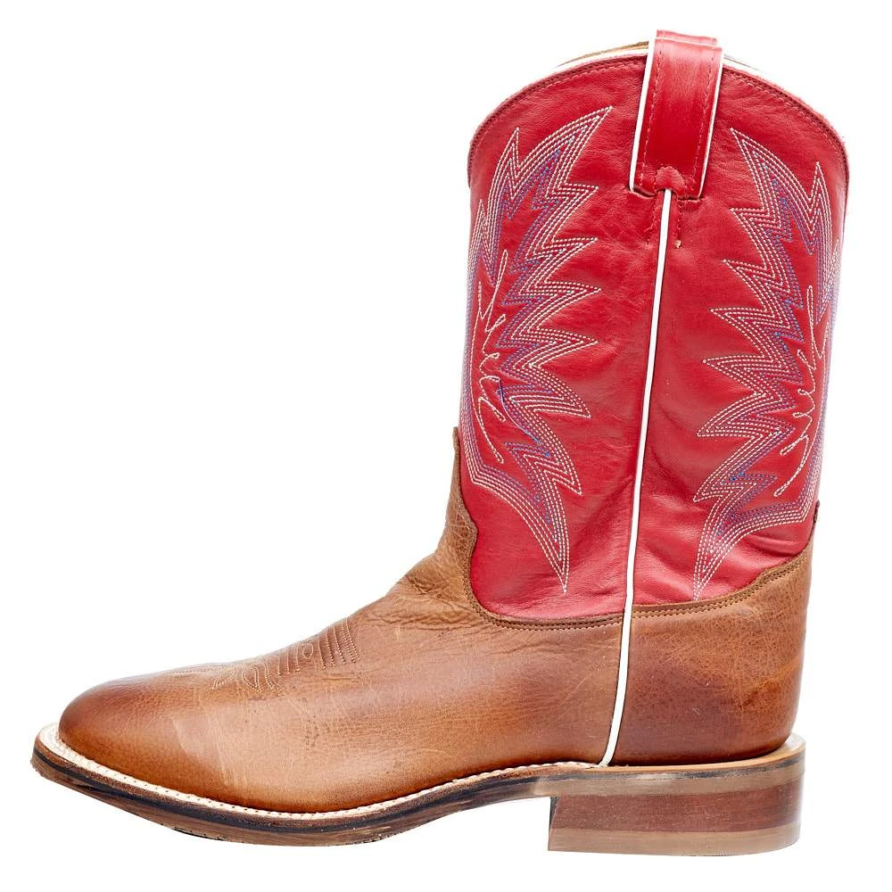 Tony Lama Men`s Brayden Cedar Brown 11in. TImeless Red Top Round Toe 3 Tony Lama Men`s Brayden Cedar Brown 11in. TImeless Red Top Round Toe - Image 3