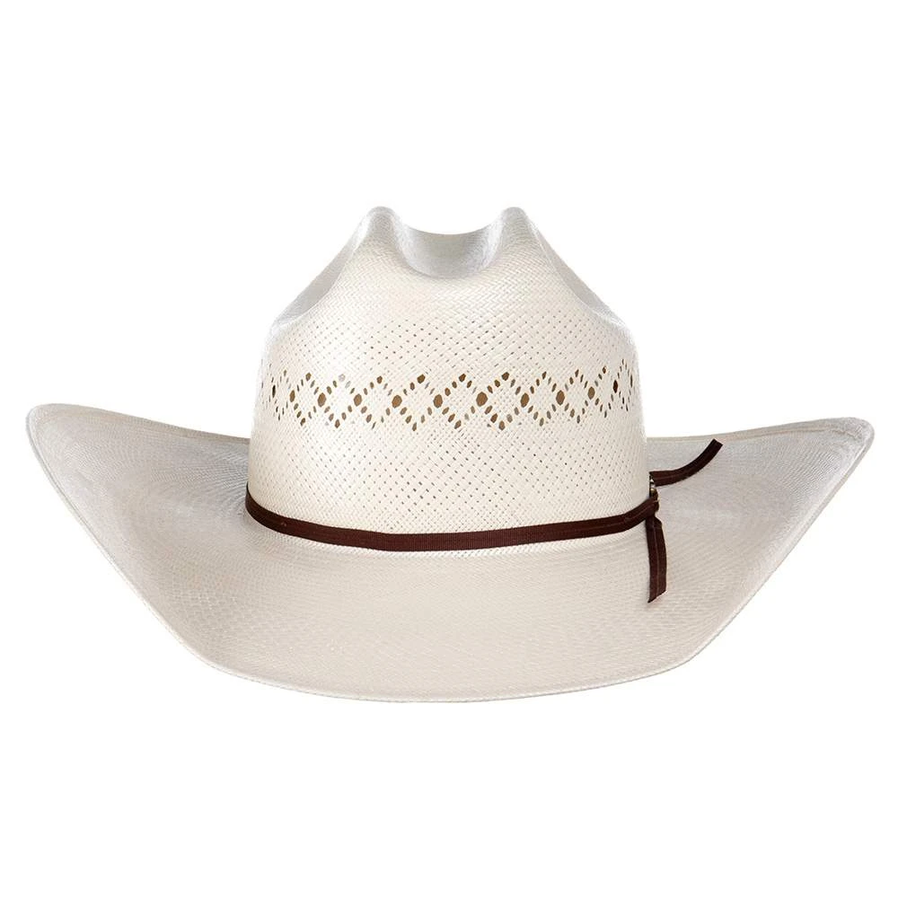 American Hats Ivory 8400 4 1/4in. Brim Rancher Crease Straw Cowboy Hat 2 American Hats Ivory 8400 4 1/4in. Brim Rancher Crease Straw Cowboy Hat - Image 2