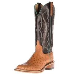 Anderson Bean NRS Ride Ready Women's Cognac Mad Dog Full Quill Ostrich Boots