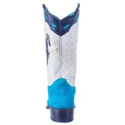 Corral Women`s Blue Suede Inlay Cowgirl Boot -Nrsworld A4210 4