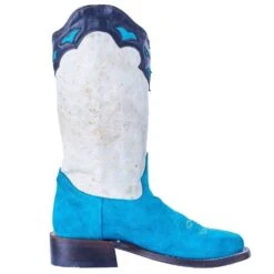 Corral Women`s Blue Suede Inlay Cowgirl Boot -Nrsworld A4210 5