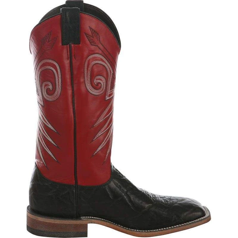 Men's Justin Bent Rail Black Wildebeest Cowboy Boots 3 Men's Justin Bent Rail Black Wildebeest Cowboy Boots - Image 3