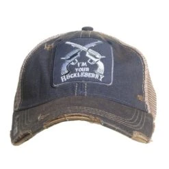 Mason Jar Label Llc Huckleberry Distressed Black Hat -Nrsworld HKLBRY HAT 1