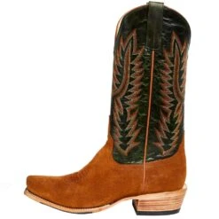 Horsepower Men's Top Hand Camel Suede Roughout 13in. Emerald Green Top Boot -Nrsworld HP9500 3