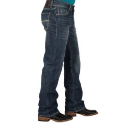 Rock N Roll Cowboy Mens N Double Barrel Relaxed Fit Straight Leg Jeans -Nrsworld MOS8553 2