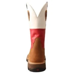 Twisted X Menin.s Light Brown 12in. Texas Flag Soft Toe Work Boot 8 Twisted X Menin.s Light Brown 12in. Texas Flag Soft Toe Work Boot -Nrsworld MXB0007 3