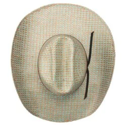 Rodeo King Turquoise Jute Open Crown 4-1/2in. Brim Straw Cowboy Hat -Nrsworld RK203 8