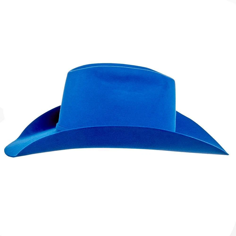 Rodeo King 7X Cobalt Blue 4in. Brim Open Crown Felt Cowboy Hat 5 Rodeo King 7X Cobalt Blue 4in. Brim Open Crown Felt Cowboy Hat - Image 5