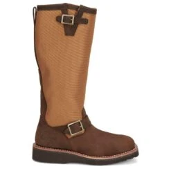 Justin Boots Women's Cottonwood Hickory Brown Square Toe 17in Tall Snake Boot -Nrsworld SN6914 03