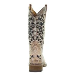 Corral Kids Bronze Black Glitter Inlay Cowboy Boot -Nrsworld T0042 3